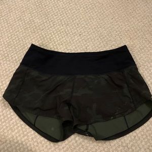 camo lululemon shorts